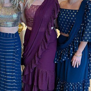 Maroon, Lengha for Indian Wedding